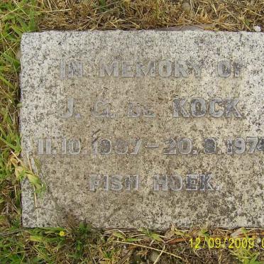 KOCK J.G., de 1907-1974