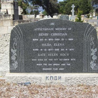 KOCH Henry Christian 1875-1964 &amp; Hilda Elena 1877-1970 :: KOCH Kate Helen 1976