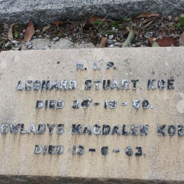 KOE Leonard Stuart -1960 &amp; Gwladys Magdalen -1963