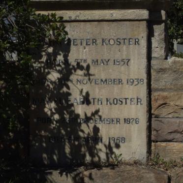 KOSTER John Peter 1857-1938 &amp; May Elizabeth 1876-1958