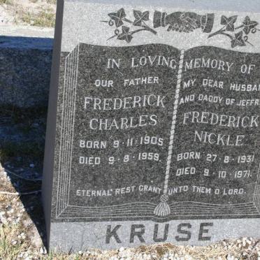 KRUSE Frederick Charles 1905-1959 :: KRUSE Frederick Nickle 1931-1971