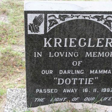 KRIEGLER Dottie -1982