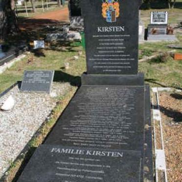 1. Oorsig oor die KIRSTEN-familie gedenkteken