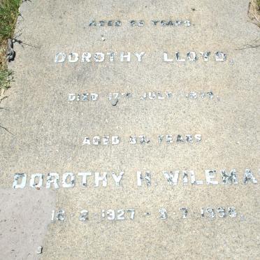 LLOYD Dorothy -1979 :: WILEMAN Dorothy H. 1927-1996