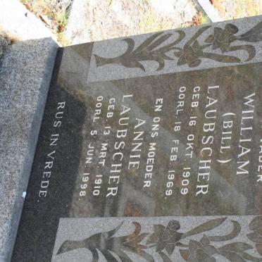 LAUBSCHER William 1909-1969 &amp; Annie 1910-1998