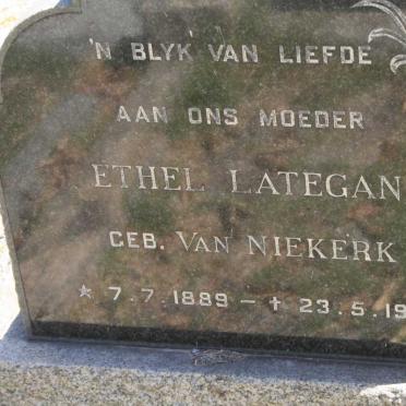 LATEGAN Ethel nee VAN NIEKERK 1889-1968