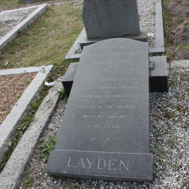 LAYDEN Helena Magdalena nee OLCKERS 1911-1971