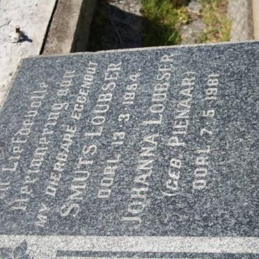 LOUBSER Smuts -1954 &amp; Johanna PIENAAR -1961