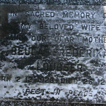 LOUBSER Beula Frederika 1926-1969