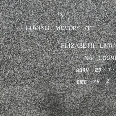 NEWSON Elizabeth Emily nee COOMER 1889-1967