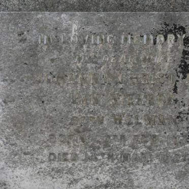 NIEKERK Johanna Christiana, van nee WELMAN 1876-1924