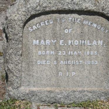 NOWLAN Mary E. 1885-1953