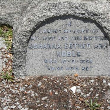 NOBLE Johanna Esther Ann -1958