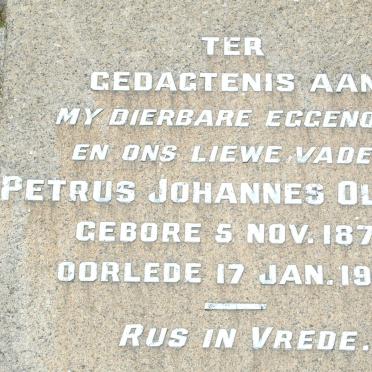 OLIVIER Petrus Johannes 1870-1954