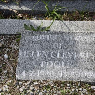 POOLE Helen Cleverly 1920-1985