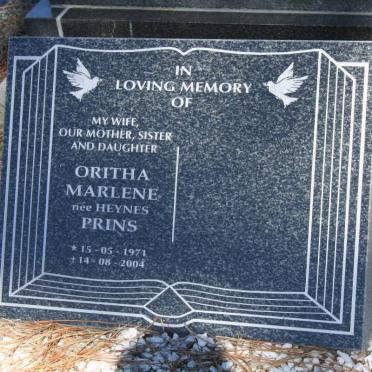PRINS Oritha Marlene nee HEYNES 1971-2004