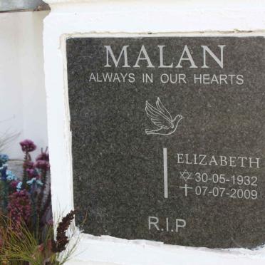 MALAN Elizabeth 1932-2009