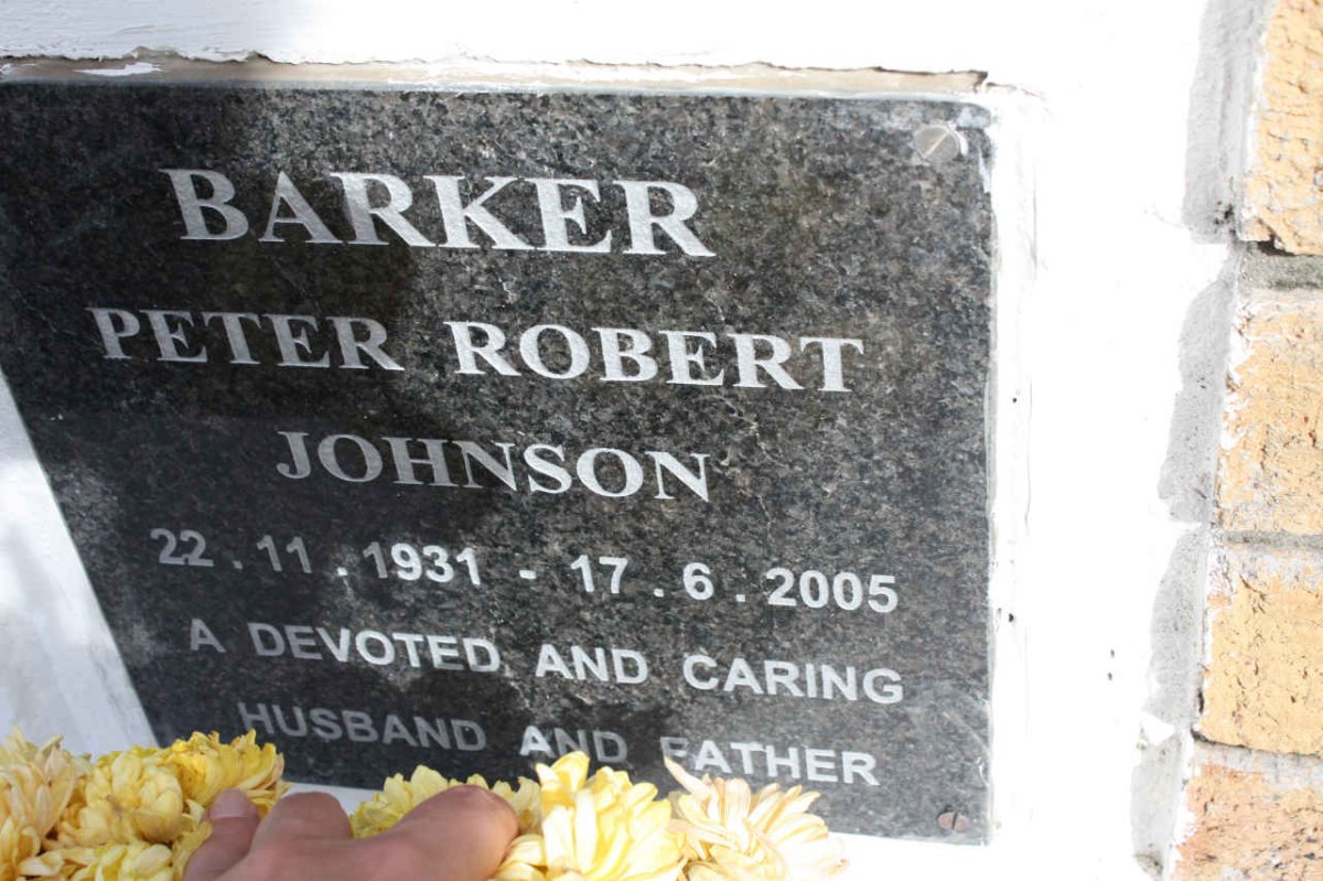 BARKER Peter Robert Johnson 1931-2005