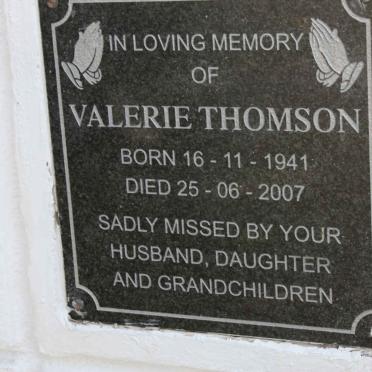 THOMSON Valerie 1941-2007