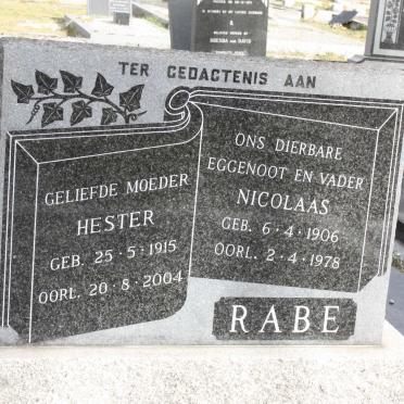 RABE Nicolaas 1906-1978 &amp; Hester 1915-2004