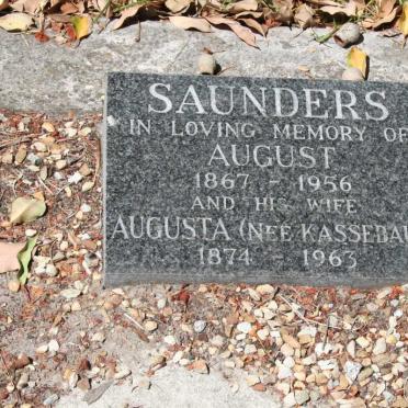 SAUNDERS August 1867-1956 &amp; Augusta KASSEBAUM 1874-1963