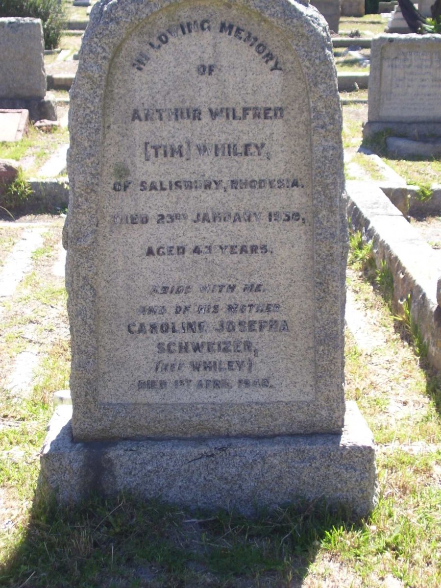 SCHWEIZER Caroline Josepha nee WHILEY -194? :: WHILEY Arthur Wilfred -193?