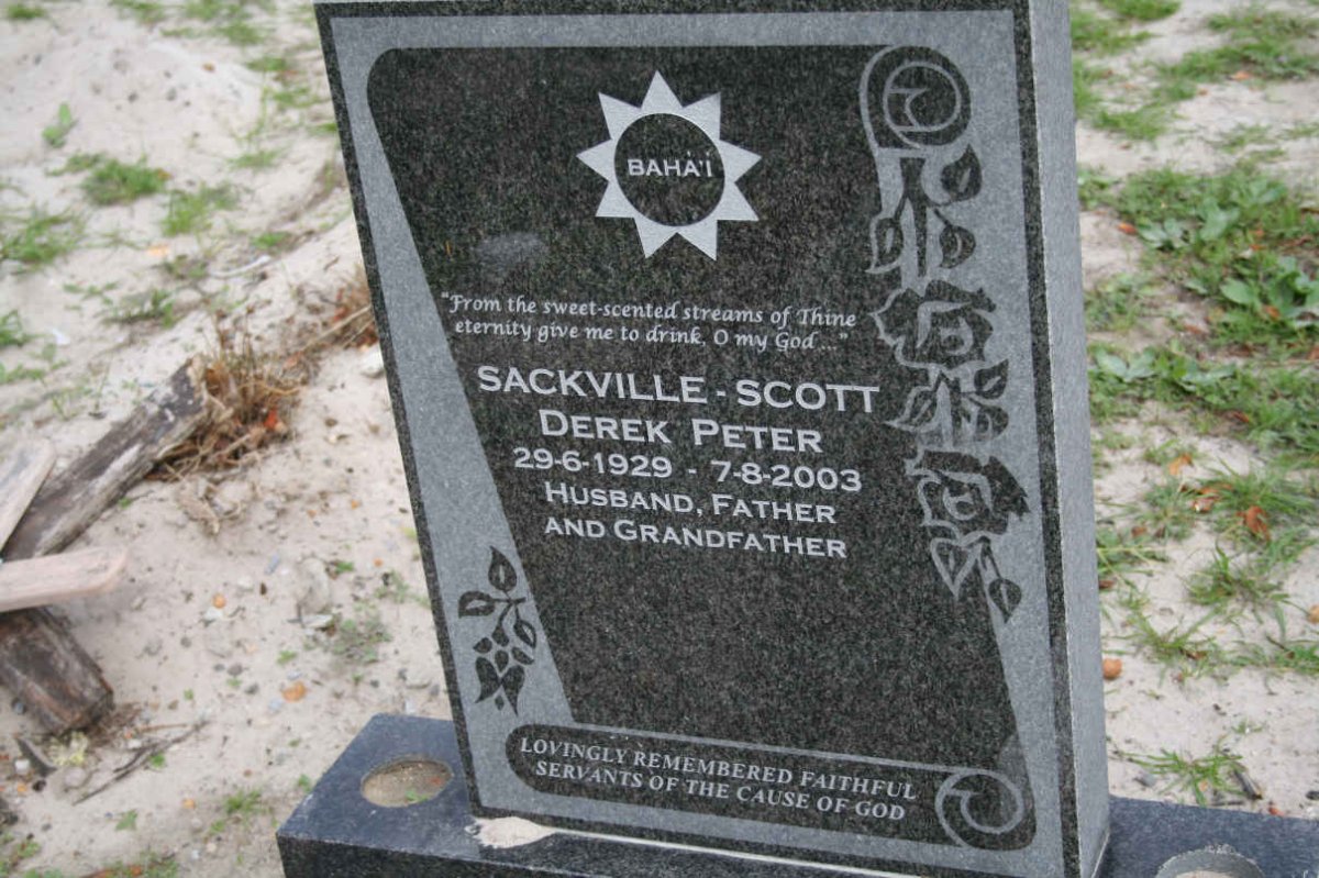 SCOTT Derek Peter, SACKVILLE 1929-2003