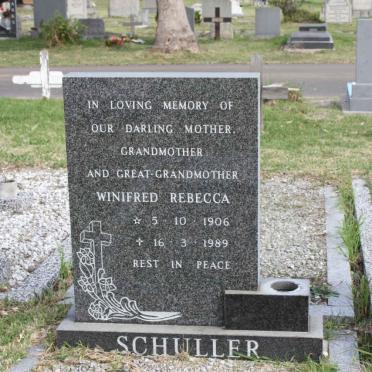 SCHULLER Winifred Rebecca 1906-1989