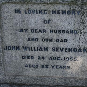 SEVENOAKS John William -1955