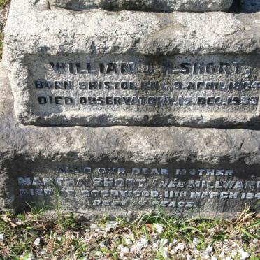 SHORT William J.H. 1864-1933 &amp; Martha MILLWARD -1946