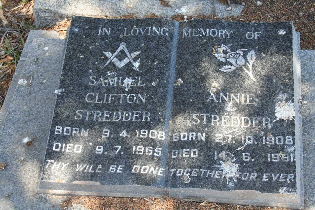 STREDDER Samuel Clifton 1908-1965 &amp; Anne 1908-19?1