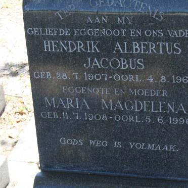 STEYL Hendrik Albertus Jacobus 1907-1962 &amp; Maria Magdalena 1908-1996