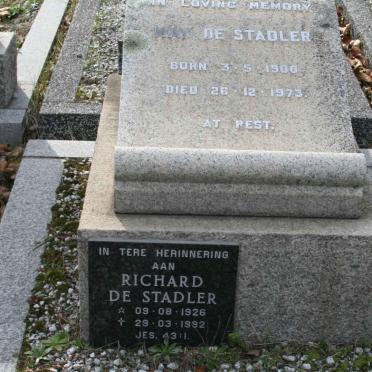 STADLER May, de 1900-1973 :: DE STADLER Richard 1926-1992