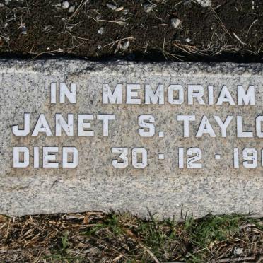 TAYLOR Janet S. -1963