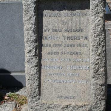 THORSEN Hadle? -1933 &amp; Johanna -1936