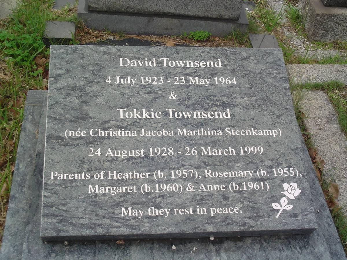 TOWNSEND David 1923-1964 &amp; Christina Jacoba Marthina STEENKAMP 1928-1999