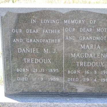 TREDOUX Daniel M.J. 1895-1959 &amp; Maria Magdalena 1908-1984