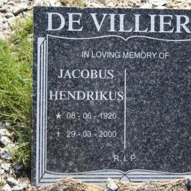VILLIERS Jacobus Hendrikus, de 1920-2000