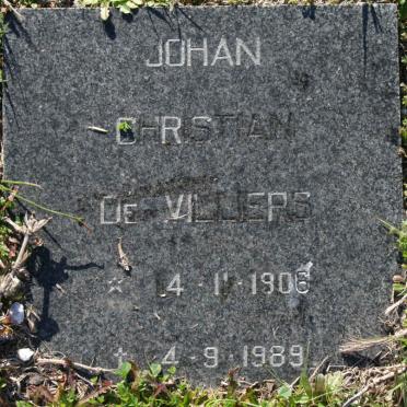 VILLIERS Johan Christian, de 1906-1989