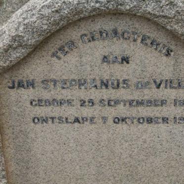 VILLIERS Jan Stephanus, de 1863-1939