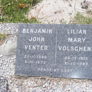 VOLSCHENK Lilian Mary 1912-1993 :: VENTER Benjamin John 1966-1973