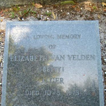 VELDEN Elizabeth, van nee ALGER -1973