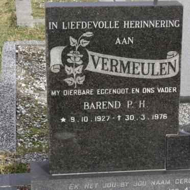 VERMEULEN Barend P.H. 1927-1976