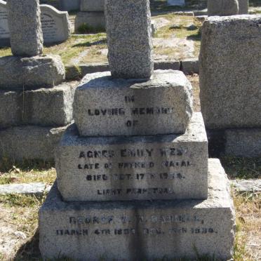 WEST Agnes Emily -19?? :: DANIELL George V.H. 18??-1934