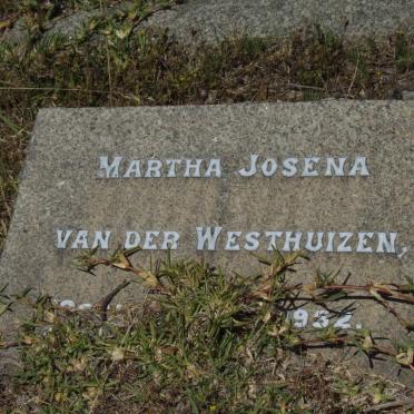WESTHUIZEN Martha Josena, van der -1952