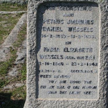 WESSELS Petrus Johannes Daniel 1857-1933 &amp; Maria Elizabeth VAN ZYL 1860-1942