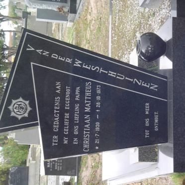 WESTHUIZEN Christiaan Mattheus, van der 1930-1973