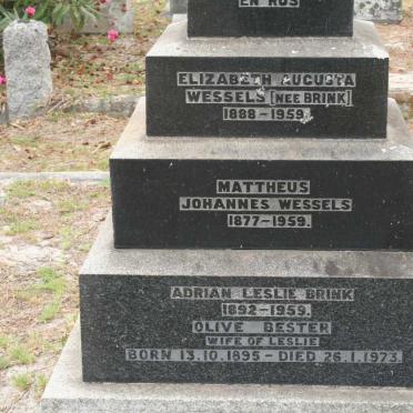 WESSELS Mattheus Johannes 1877-1959 &amp; Elizabeth Augusta BRINK 1888-1959