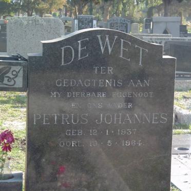 WET Petrus Johannes, de 1937-1964