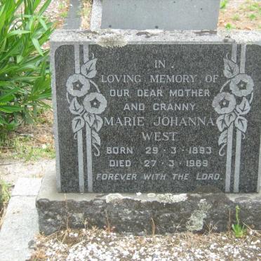 WEST Marie Johanna 1893-1969